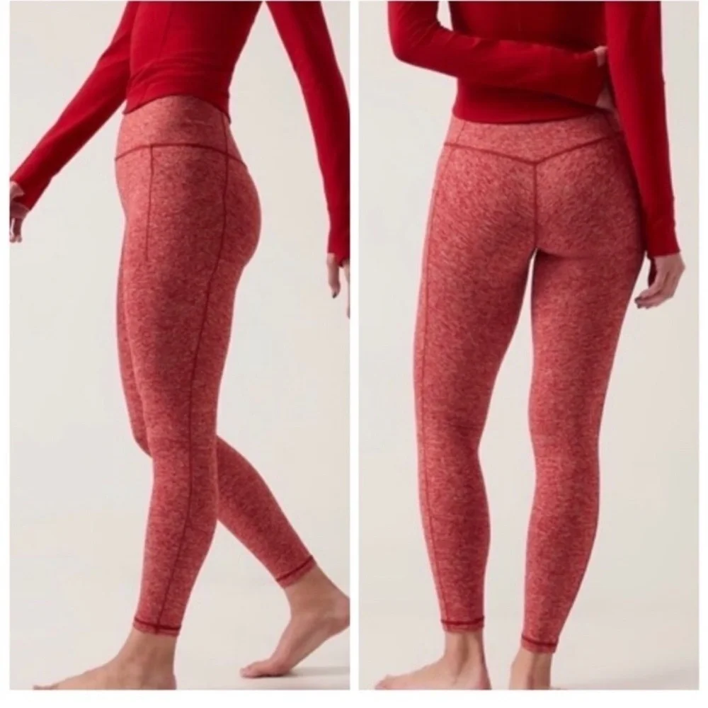 Athleta Salutation Stash Pocket II Softluxe Tight Leggings Antique Red